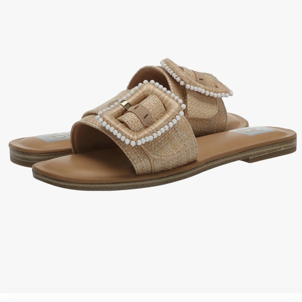 DV by Dolce Vita Tan Slide Sandals with Buckle